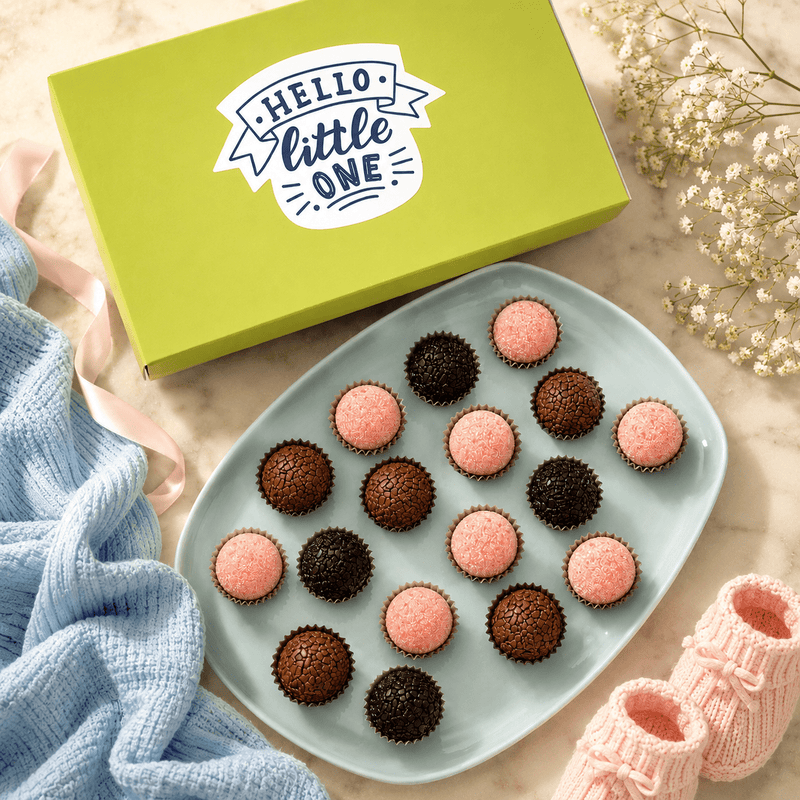 New Baby Chocolate + Strawberries Brigadeiros — handcrafted Brazilian brigadeiro gift