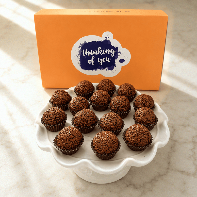Thinking of You Milk Chocolate Brigadeiros — handcrafted Brazilian brigadeiro gift
