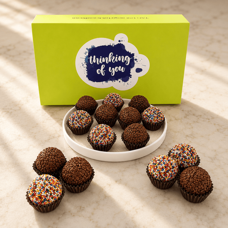 Thinking of You Milk Chocolate Celebration Brigadeiros — handcrafted Brazilian brigadeiro gift